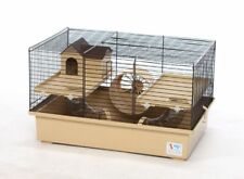Hamster Cage Pet Animal Mouse House Platforms Tubes Wheel Water Bottle Mice Nest