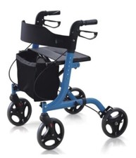 Rollex 400 professional rollator featherlightweight & stable blue 136kg one touch brake with S