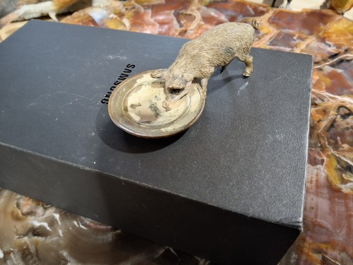 Cold painted bronze pig - ,