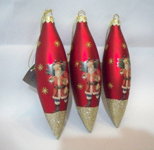 Gisela Graham 3x Santa Baubles