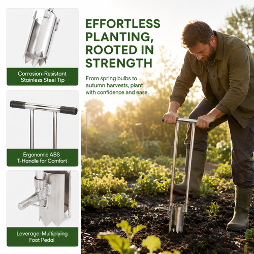 Bulb planter soil ejection - planter,
