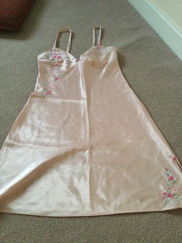 Baby pink satin nightie - pink,