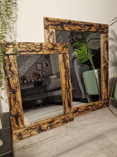 Handmade wooden mirror made - handmade,