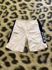 VINTAGE NIKE NYLON BOXING SHORTS RARE L SOCCER Distressed Big Logo Rare 90s Y2K