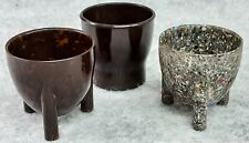 Egg Cups Bakelite 3 Plastic Various Speckled 1950s Collectable Vintage