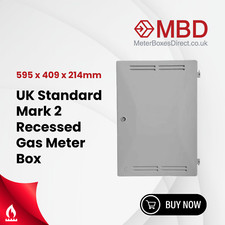 UK Standard Mark 2 Recessed Gas Meter Box (595 x 409 x 214mm)