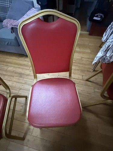Stacking red banquet chairs - stacking,
