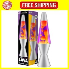 XL Retro Lava Lamp Classic Large Rocket Yellow Purple Decorative Lighting Larva