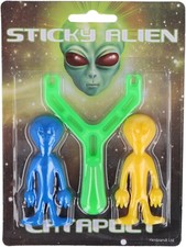 Sticky Alien Catapult - Pinata Toy Loot/Party Bag Fillers Kids Stocking Sling UK