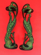 Peacock Shape Antique Style Handcrafted Brass Window Wardrobe Door Pull Handles