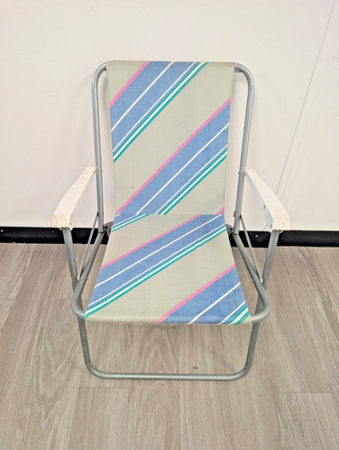 Vintage folding deck chair - vintage,
