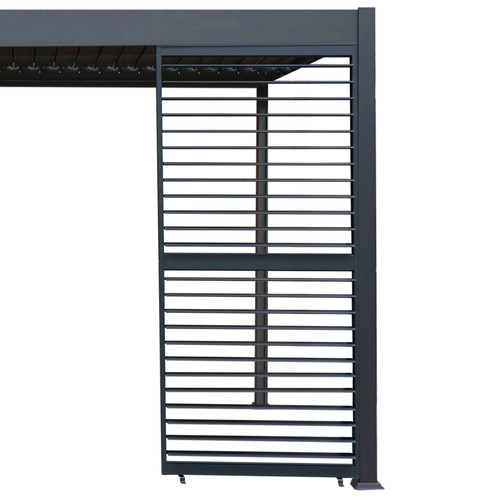 Metal louvre panel anthracite - metal,