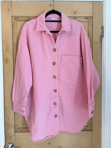 Zara pink denim oversized - zara,