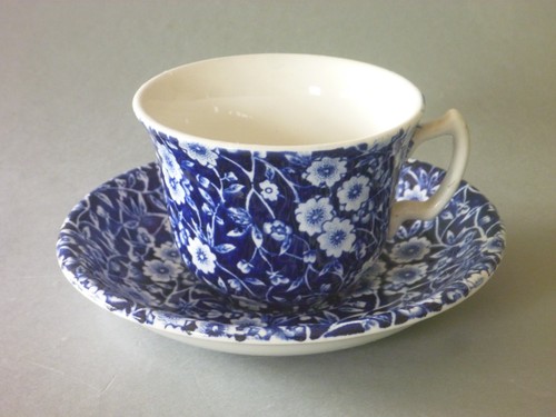 Burleigh blue calico tea cup - blue,