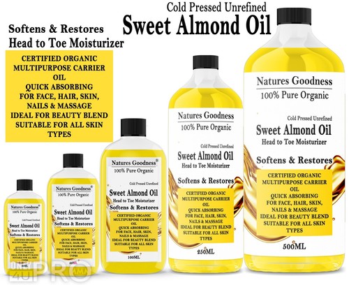 Sweet almond oil organic - sweet, cold