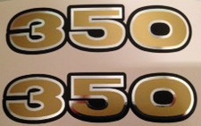 KAWASAKI S2 350 S2A 350 TRIPLE SIDE PANEL DECALS