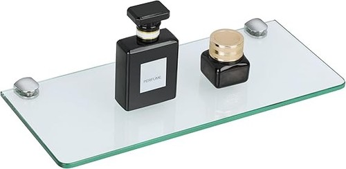 Bathroom glass shelf wall - bathroom,