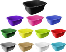 11 Litres Washing Up Bowl Rectangular Plastic Multi-Purpose Basin Mixing Sink