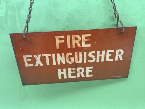 Vintage fire extinguisher here - fire,