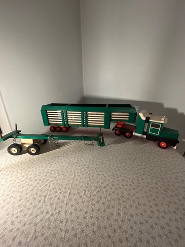 Vintage hand made wooden truck - wooden,