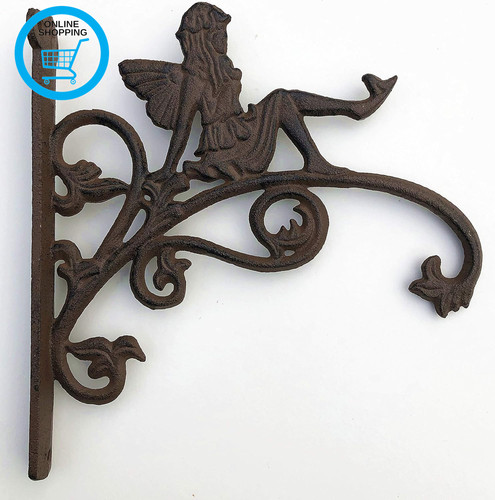 Cast iron ornate fairy - ornate, hanging