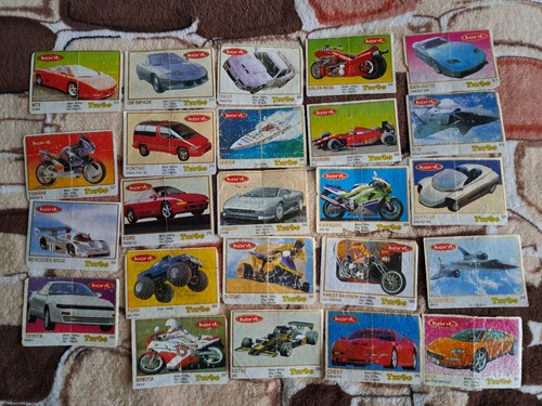 Vintage turbo gum car cards - gum,