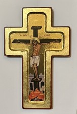Orthodox Christian Crucifix Cross wall Icon Byzantine Catholic 24 x 15.5cm