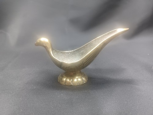 Vintage solid brass - brass, bird