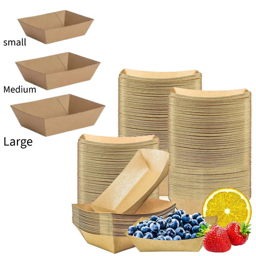 Kraft paper food trays hot - paper,