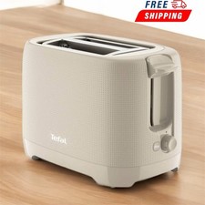 Tefal Morning 2 Slice Toaster - Modern Cream, Dotted Design Easy Clean, TT2M08G0