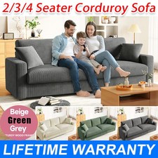 Seater corduroy sofa - 3/4, jumbo