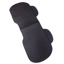 Car Accessories Back Seat Cover Rear Bench Cushion Black PU Leather Red Line SUV