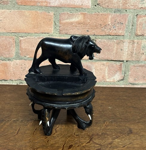 Vintage hand carved hardwood - carved,