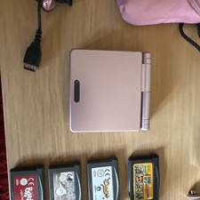 Nintendo Game Boy Advance SP AGS-001 Handheld Console Retro Pink Great Condition