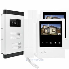 4.3'' Video Intercom with Handset Monitor & 2Apartment Entry Communal Door Bell