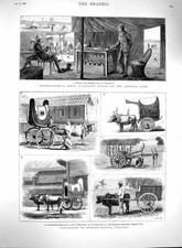 Original Old Antique Print