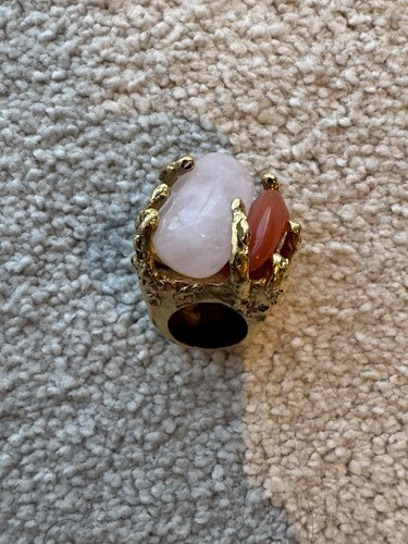 Ysl arty ring gold pink - ysl,