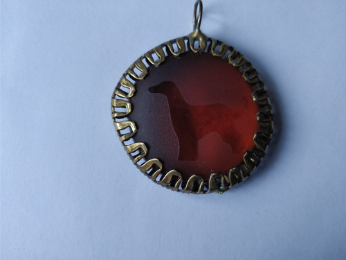 Vintage cameo pendant reddish - vintage,