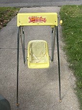 Vintage  Yellow Century Super Swing Reclining Baby Swing Baby Ducks. No box