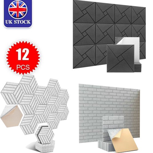 12x acoustic wall panel tiles - 12x,