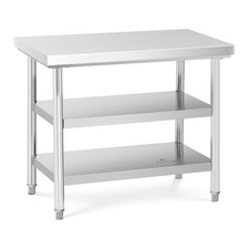 Royal Catering Commercial Gastro Working Table 3 levels Stainless Steel 100x60cm