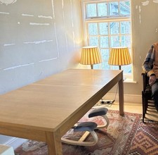 IKEA Bjursta Very Large Perfect Oak Veneer Extendible Dining Table - seats 6-12