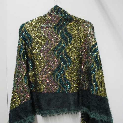 Dark green gold pink sequins - dark,