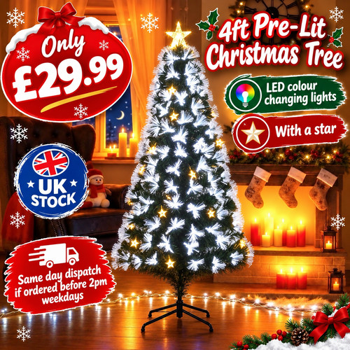 Pre lit fiber optic christmas - fiber,