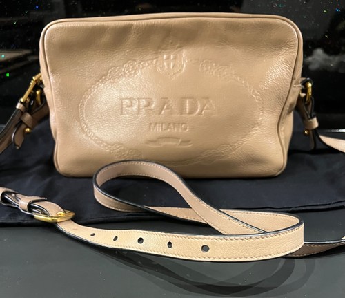 Prada tan leather - camera, bag