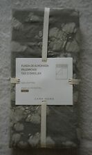 ZARA HOME Washed Grey 100% Jacquard Cotton Pillowcases SET of 2 /Pair  95x50cm