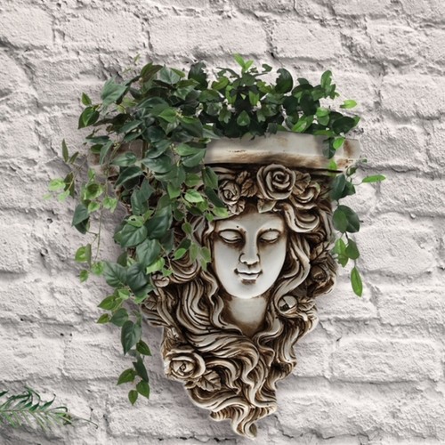 Wall hanging face - face, plant