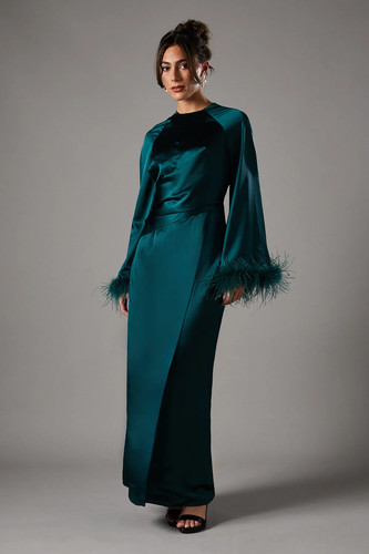 Coast womens maxi dress green - dress,