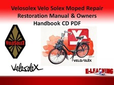 Velosolex Velo Solex Moped Repair Restoration Manual & Owners Handbook CD PDF