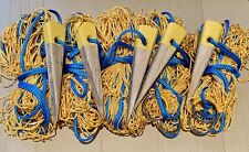 5 x 10z YELLOW 4ft VERY HEAVY DUTY NYLON RABBIT PURSE NETS WITH PEGS FERRETING